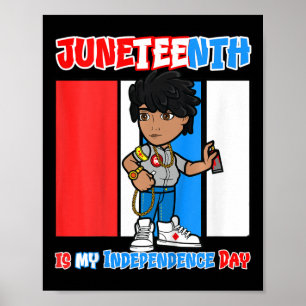 Póster Día de la Independencia de Juneteenth de Niños es 