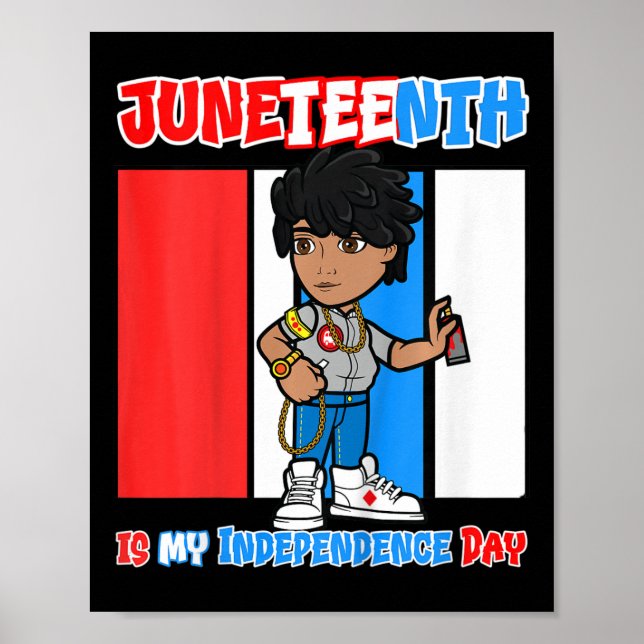 Póster Día de la Independencia de Juneteenth de Niños es  (Frente)