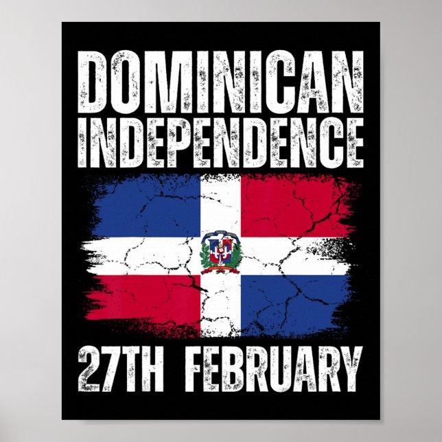 Póster Día de la Independencia de la República Bandera de (Frente)