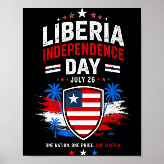 Póster Día de la Independencia de Liberia 26 de julio Ban