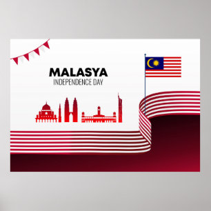 Póster Día de la Independencia de Malasia