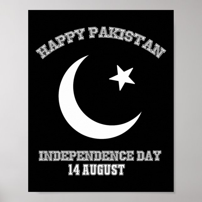 Póster Día de la Independencia de Pakistán 14 de agosto (Frente)