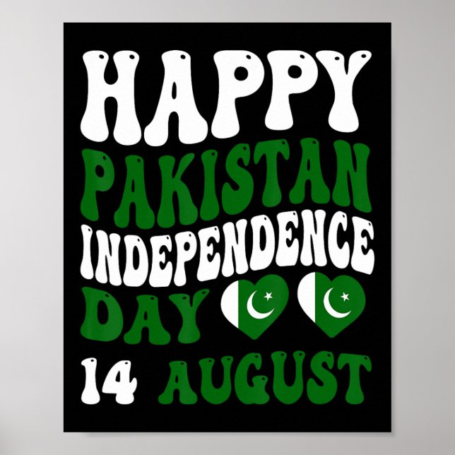 Póster Día de la Independencia de Pakistán Orgullo de Ban (Frente)