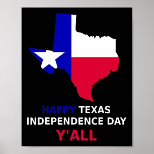 Póster Día de la Independencia de Texas