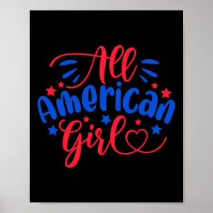 Póster Día de la Independencia de Todos los Chicas Estado