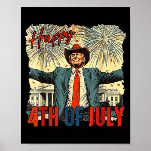 Póster Día de la Independencia del 4 de julio divertido y
