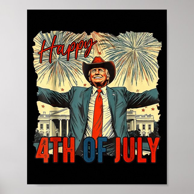 Póster Día de la Independencia del 4 de julio divertido y (Frente)