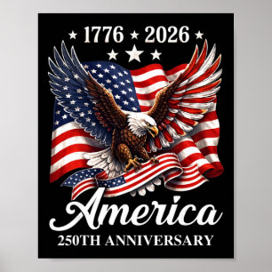 Póster Día de la Independencia Divertido 4 de Julio 1776-