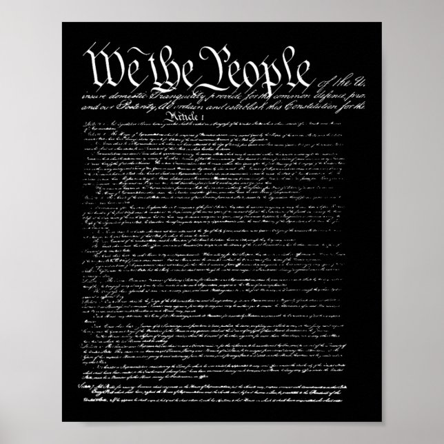Póster Día de la Independencia Preámbulo de la Constituci (Frente)