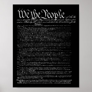 Póster Día de la Independencia Preámbulo de la Constituci