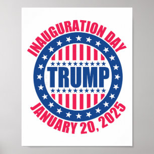 Póster Día de la investidura de Trump 2025 Usa Patriótico