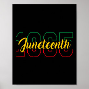 Póster Día de la Libertad 19 de junio de 1865 Afroamerica