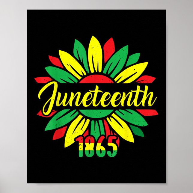 Póster Día de la Libertad Junio Afroamericano Juneteenth  (Frente)