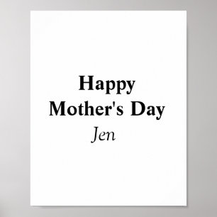 Póster día de la madre añade tu nombre texto imagen edita