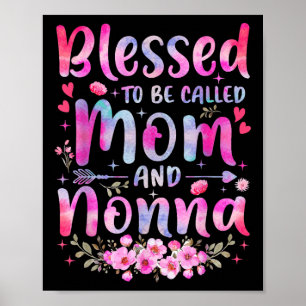 Póster Día de la Madre Bendecido Por Ser Llamado Mamá Y N