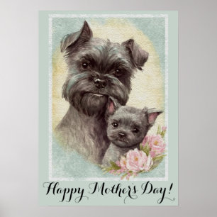 Póster Día de la Madre Cute Affenpinscher Dog Mom