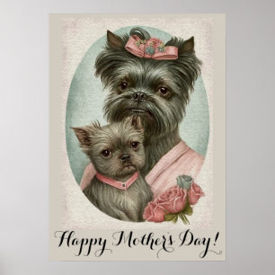 Póster Día de la Madre Cute Affenpinscher Dog Mom