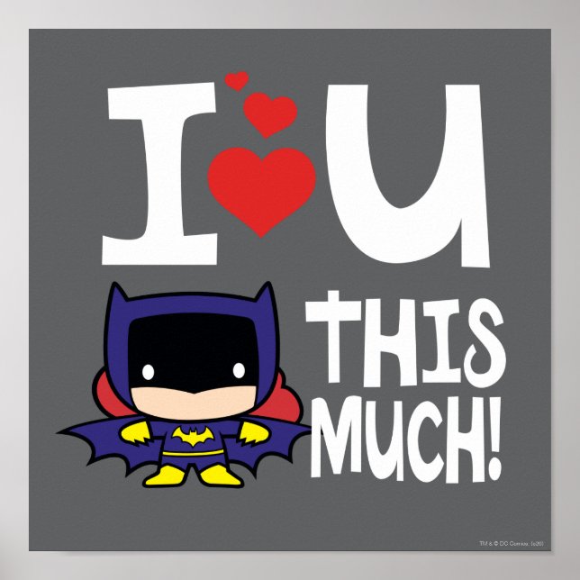 Póster Día de la Madre de la Batgirl | Te Amo Tanto! (Frente)