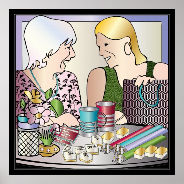 Póster Día de la Madre de Mah Jongg (Frente)