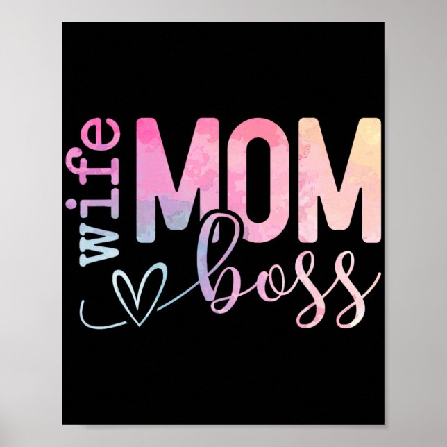 Póster Día de la Madre divertido de Mamá Boss (Frente)