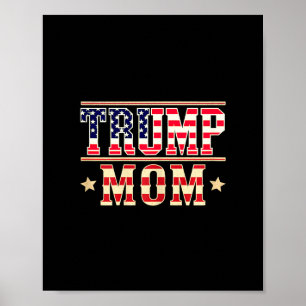 Póster Día de la Madre Feliz Mamá Trump Mamá Conservadora
