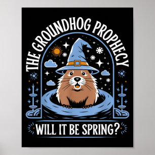 Póster Día de la Marmota Chiste Meteorología Sarcasmo Div