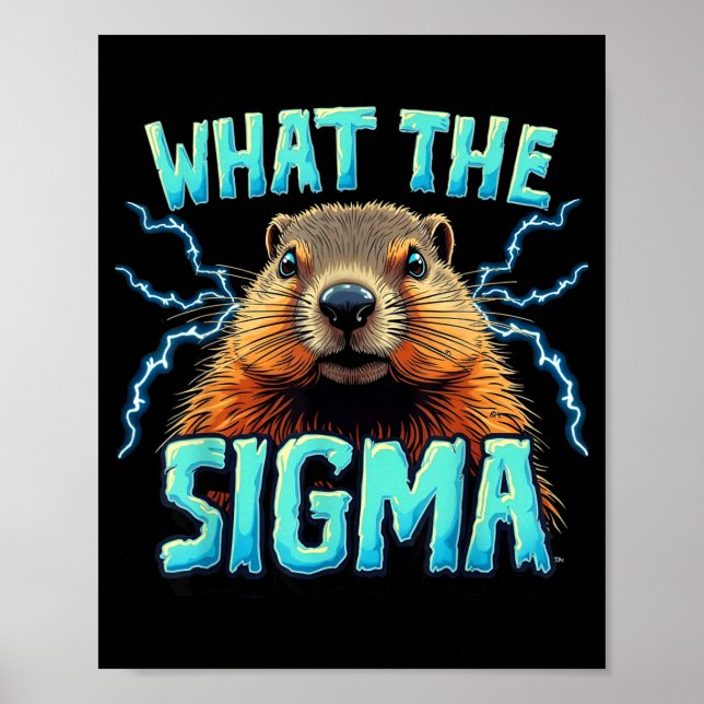 Póster Día de la Marmota divertido meme retro sigma Y2k (Frente)