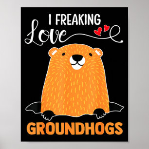 Póster Día de la marmota me encanta la marmota Png 