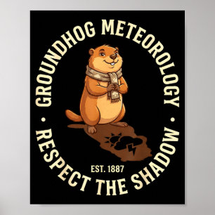Póster Día de la marmota Respetar la sombra Meteorología 
