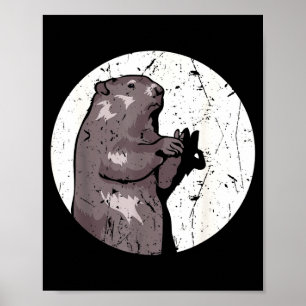 Póster Día de la marmota Sombra Marioneta Lindo disfraz d