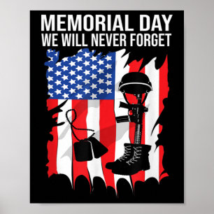 Póster Día de la Memoria Nunca Olvidaremos El Día De Los 