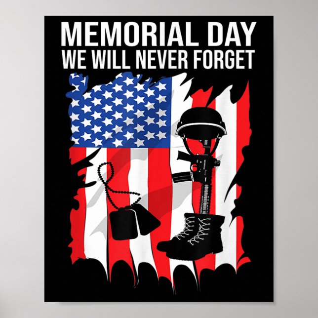 Póster Día de la Memoria Nunca Olvidaremos El Día De Los  (Frente)