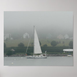 Póster Día de la niebla, Penobscot Bay, Maine