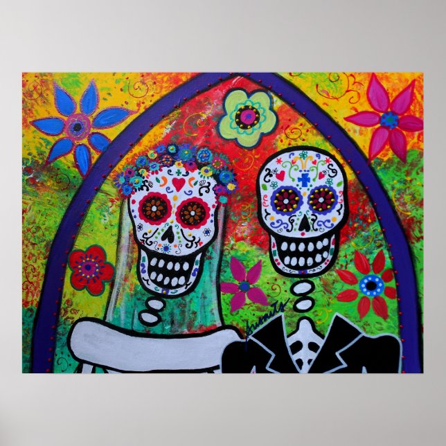 Póster DÍA DE LA PAREJA boda DE LOS MUERTOS (Frente)