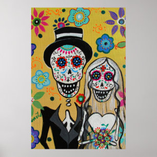Póster Día de la Pareja de Bodas Muertos
