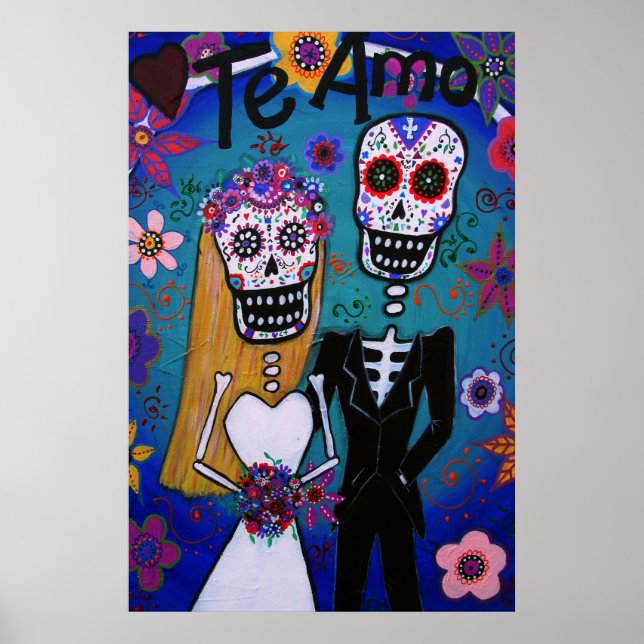Póster Día de la pareja de Bodas Te Amo Muerto (Frente)