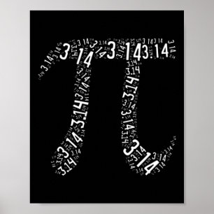 Póster Día De La Pi - Geek Nerd - Símbolo De La Pi De Las