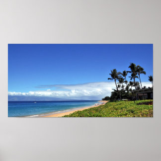 Póster Día de la playa en la imprenta Maui