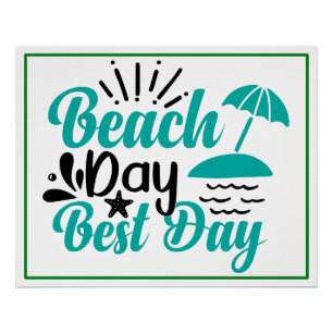 Póster Día de la playa mejor día - 68634