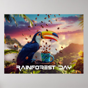 PÓSTER DÍA DE LA SELVA TROPICAL - TOUCAN