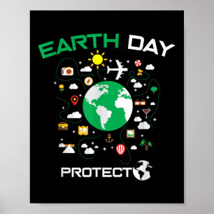 Póster Día de la Tierra 2022 Protección Ambiental Salva E