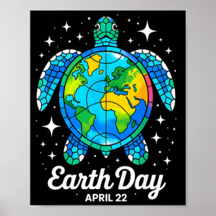 Póster Día de la Tierra 2026 Restaurar Tierra Mar Día de