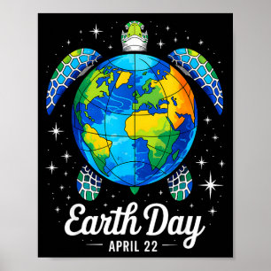 Póster Día de la Tierra 2026 Restaurar Tierra Mar Día de