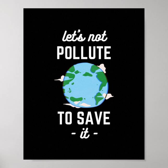Póster Día de la Tierra - Alto a la contaminación (Frente)