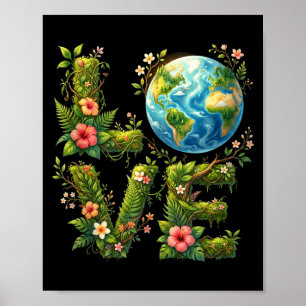 Póster Día de la Tierra aniversario del planeta Tierra to