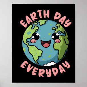 Póster Día de la Tierra Camisa Profesora Medio Ambiente D