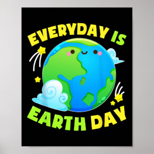Póster Día de la Tierra Camiseta Para Mujeres Hombres Día