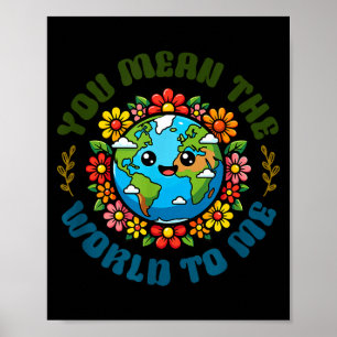 Póster Día de la Tierra conciencia sobre el cambio climát