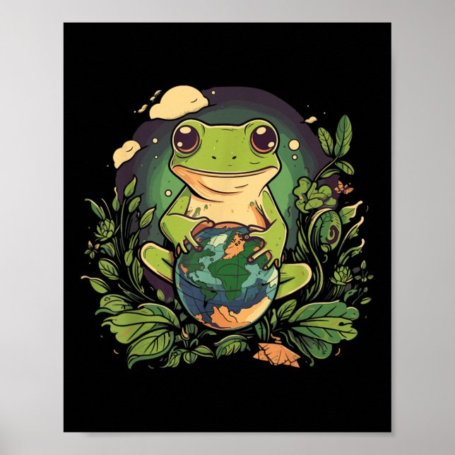 Póster Día de la Tierra de la Rana (Frente)