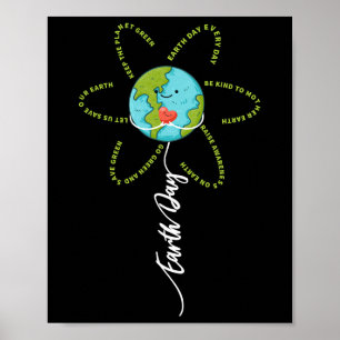 Póster Día de la Tierra de las Flores Diariamente Mujeres